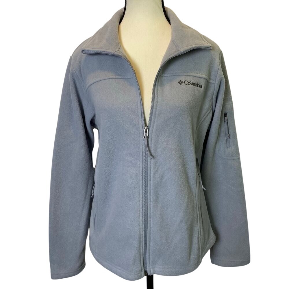 Columbia Women's Medium Fast Trek II Fleece Jacket Full Zip Tradewinds Grey
